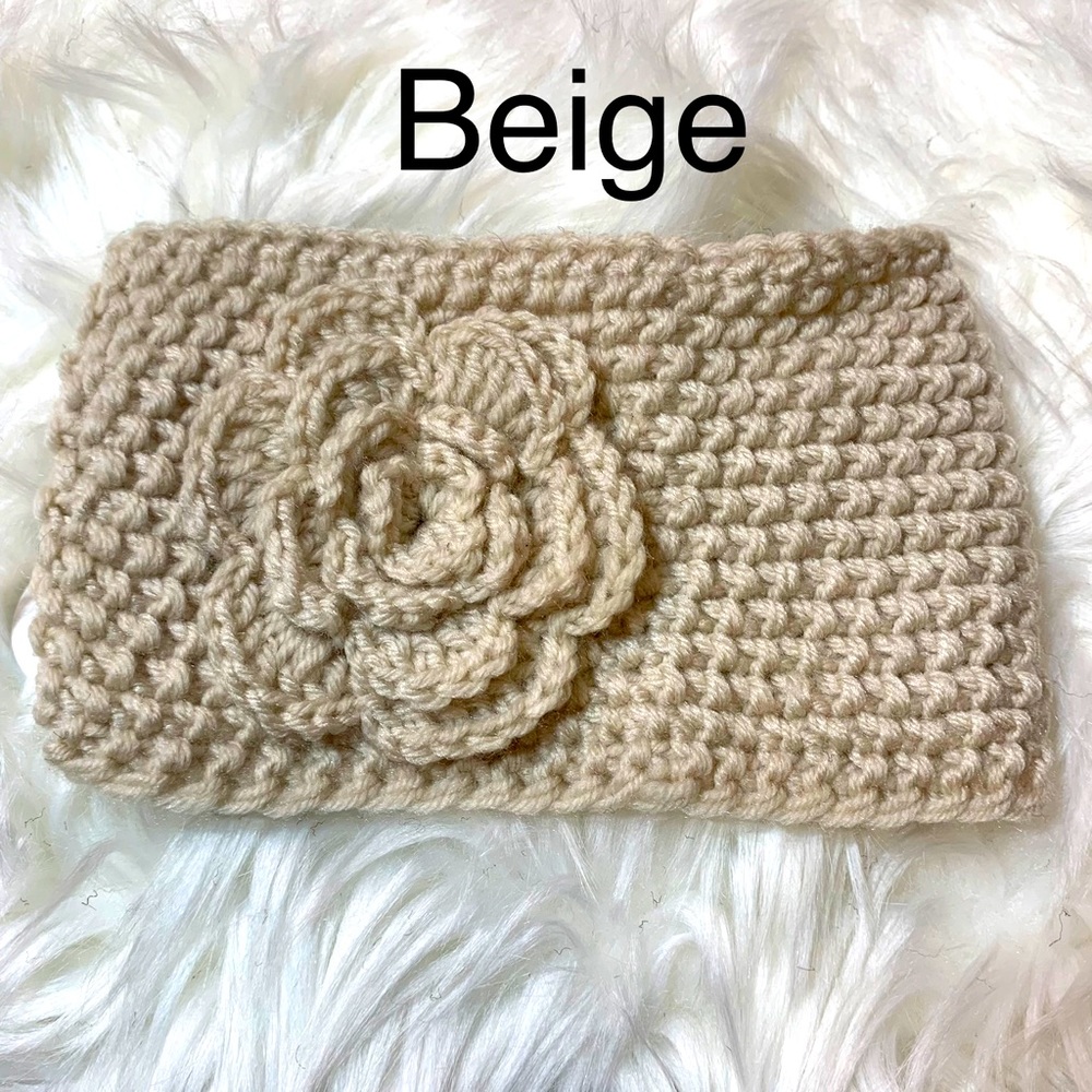 💥Knitted Headband Ear Warmer with Flower